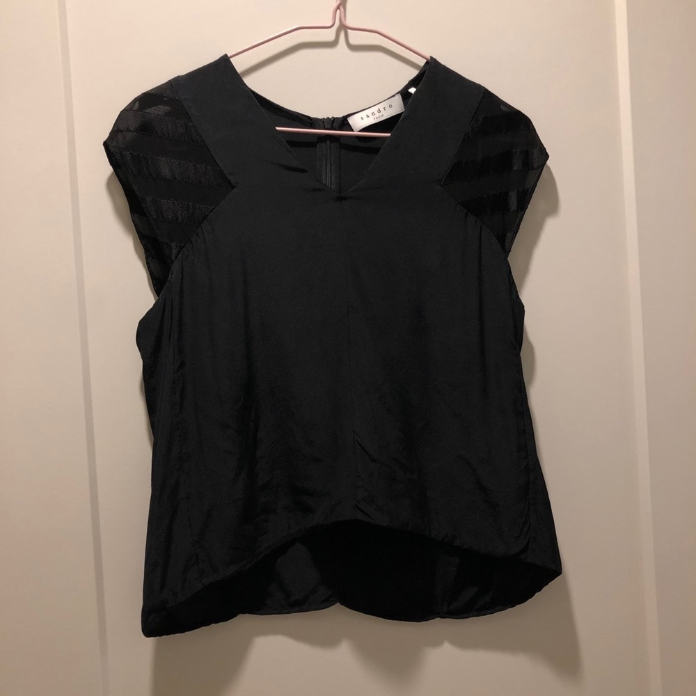 Sandro black sleeveless top